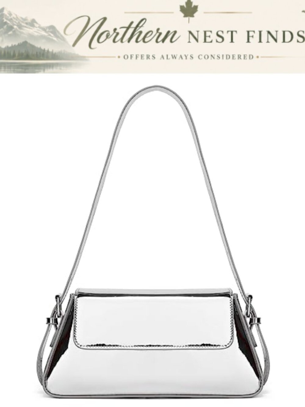 PU Leather Hobo Bag Small Evening Purse Party Clutch Crossbody Handbag